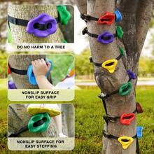 TOPNEW 20 agarres para escalar árboles para adultos escalador con 6 correas con trinquetes para entrenamiento de obstáculos al aire libre - Multicolor - Ver 3
