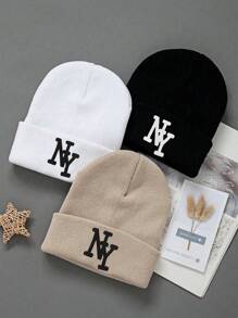 1/2/3 Piezas de gorros de invierno de Nueva York para niños y niñas, gorros de punto cálidos, suaves y a la moda, aptos para viajes de otoño e invierno, uso en ciclismo