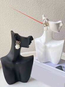 1个创意欧式树脂模特头首饰展示架，适合日常收纳耳环、项链、吊坠和其他女士配饰，可用于客厅或床头装饰，时尚美观，是晴天和旅行的理想之选，非常适合女性收纳、旅行和宿舍整理。 - 彩色 - 查看 12