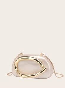 Borsetta da sera, pochette per donne e ragazze, borsa da festa con dettagli in metallo, fibbia e manico in acrilico, adatta a matrimoni e cerimonie, con catenina in metallo, versatile come borsetta e da cocktail, nuova borsa portafoglio per cerimonie e banchetti