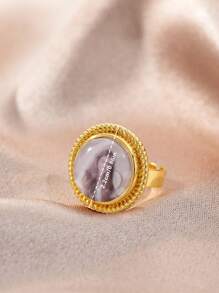 Customized Gold Personalized Pattern Ring, Bohemian Style Ring, Fashion Accessory, Elegant And Modest, Best Gift For Friends, Family, Lover, Yourself, Kids, Birthday, Anniversary, Holiday, Wedding, Travel, Party