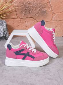 2025 New Women Retro Yellow Thick Sole Platform Sneakers, Fashionable Versatile Casual Shoes With Increased Height