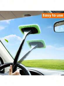 New 1Pcs Long-Handled Car Windshield Cleaner - An Easy-To-Use Wiping Tool For Cleaning And Protecting Your Windshield - Car Windshield Brush