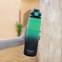 1pc 26oz/32oz Transparent/Frosted Plastic Water Bottle With Lid & Handle, Leak-Proof, Suitable For Students, Outdoor Sports, Travel, Gifts For Various Occasions - Multicolor - View 21