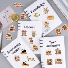 50 adesivos de grafite com desenhos animados e cores quentes para decorar guitarras, cadernos, malas, adesivos de diário faça você mesmo, materiais escolares, volta às aulas