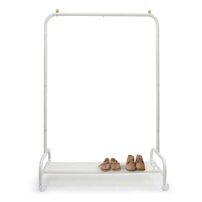 3 IN 1 Clothing Rack, Clothes Racks For Hanging Clothes With Wheels And Bottom Storage Shelf, Small Garment Rack Kids Dress Up Storage Wardrobe For Coats, Skirts, Dance Costume