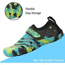 Shoes Barefoot Aqua Socks Outdoor Indoor Quick Dry Sandals Lightweight Slip On Walking Sneakers Beach Pool Swim (Little/Big) - 黑色 - 查看 3