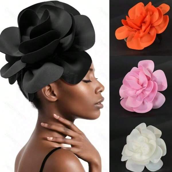Fashionable Women's Rose Flower Hair Net Hair Accessories Beach Party Headband Decorative Accessories, Tiny Hats, Derby Hat , Mini Fascinator, Mini Cap