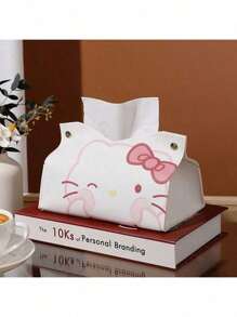 Sanrio صندوق مناديل جلدي مقاوم للماء من هالو كيتي سانريو، صندوق مناديل، حامل مناديل، حامل مناديل المائدة، صندوق مناديل المطبخ، صندوق مناديل ديكور المنزل، صندوق مناديل مقاوم للماء للحمام، ديكور العطلات، ديكور الغرفة، ديكور الزفاف، صندوق تخزين، أدوات منزلية، حفلة عائلية في العطلات