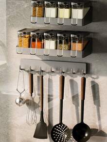 1 قطعة رف خطاف للمطبخ، خطاف مثبت على الحائط بدون ثقب للحمام والنوم