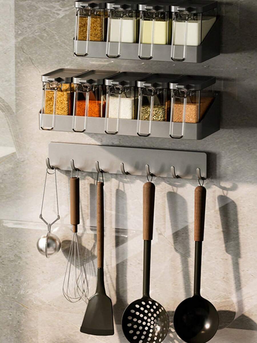 1 قطعة رف خطاف للمطبخ، خطاف مثبت على الحائط بدون ثقب للحمام والنوم