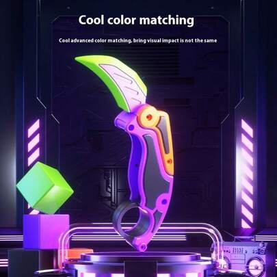 2025 升级版 3D 打印折叠爪刀，塑料胡萝卜刀三级重力爪刀，2.0 伸缩旋转减压玩具，生日礼物，完美的节日礼物