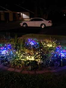 Luci a energia solare LED a forma di fuochi d'artificio per esterni, 200/180/120/90/60 IP65, luci da giardino a fiore con 8 modalità di illuminazione - luci decorative a forma di fatina per cortile, patio e vialetto - decorazione natalizia multicolore