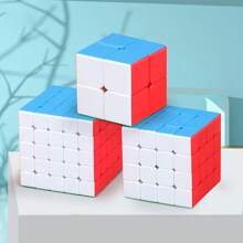 Magic Cube 2x2 3x3 5x5, Smooth Speed Cube, Stickerless Cube, Educational Toys Children Puzzle Toys, Designated For Competition, Kid Toys Magic Cube Gift
