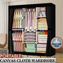 71" Portable Closet Wardrobe Clothes Rack Storage Organizer With Shelf Black/Gray/Blue - màu đen - Xem 2