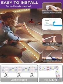 Fita de LED 12V ultrabrilhante - SMD 2835, 196,85 polegadas, 120 LED/m, iluminação flexível branca quente para quarto, cozinha, festas e muito mais, luzes decorativas