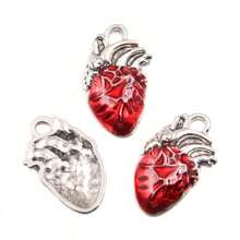 6/12/20 Stücke 26x15mm Vintage Charm Emaille Sarg Anhänger Halskette Kette Dekoration DIY Schmuckherstellung Zubehör Weihnachten