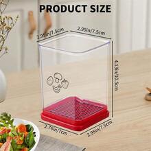 Meoky 1pc Speed Slicer Multi Functional Household Kitchen Fruit And Vegetable Quick Slicer With Pushing Board, Kitchen Small Tool - Red - View 7