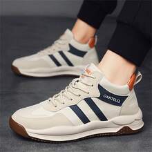 男士2026新款休闲复古软底防滑透气厚底跑步多功能运动鞋，脚窄或脚宽建议选购大一码。 - 米色 - 查看 1