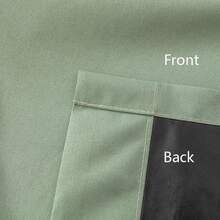 1pc Blackout Curtain, Heat Insulation & UV Protection, Punched Hole Design, Suitable For Living Room, Bedroom, Darkens Room In Power Outage, Autumn/Winter (100g Fabric Weight) - Green - View 7