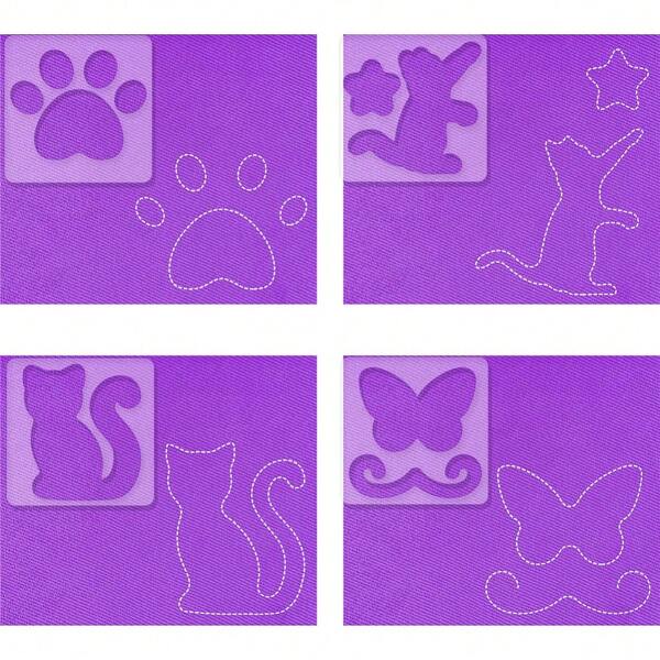 [Quilting Rulers Sewing Tools Set] 1Set 4PCS Acrylic Quilting Templates Cat Butterfly Cat Paw Sewing Tools Kit Quilting Rulers DIY Sewing Tools Leather Cutting Stencils For Quilting Handwork
