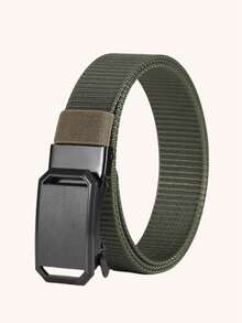 全新自动扣腰带，帆布战术工作服休闲户外军训裤腰带，男士 - 彩色 - 查看 7