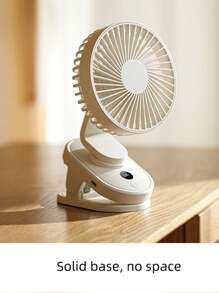 ViSSKO Ventilador de Clipe USB com Cabeça Ajustável 360°, 5 Configurações de Velocidade e Brisa Natural - Base de Aperto Forte, Perfeito para Dormitório, Escritório, Essenciais de Estudante