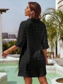 Women's Swimsuit Cover - Ups White Chiffon Bikini Swimwear Beach Dress Outfits Summer 6HQS - 黑色 - 查看 6