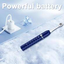 Toothbrush Set, Equipped With 10 Brush Heads And Travel, IPX8 Waterproof, 2-Minute Timer, 42000 High-Frequency Vibrations, 5 Modes, First Choice Giving - 深藍色 - 查看 9