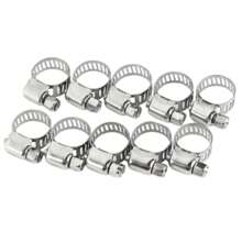 10pcs Adjustable Hose Clamp Set For Cars & Motorcycles - Fuel Line Jubilee Clips For Garden DIY Plumbing Projects