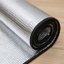 1pc Aluminum Foil Mat With Storage Bag - High Quality Portable Rectangular Cover For Camping, Beach Tents And Picnics - Protects Against Water, Mud & Dirt - Ideal For 4 Person Outdoor Adventures, Picnic Essentials, Glossy Surface, Durable Design