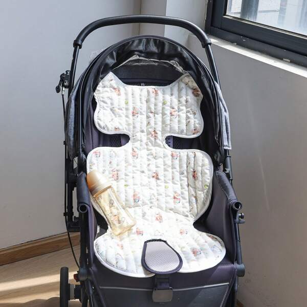 1 Pieza de Colchoneta para Cochecito de Bebé, Estampado de Año de la Serpiente, Cojín Transpirable y Fresco para Cochecito de Bebé en Verano, Suave y Cómodo Malla 3D, Alfombrilla de Seda de Hielo para Capazo de Bebé, Adecuado para Uso Diario