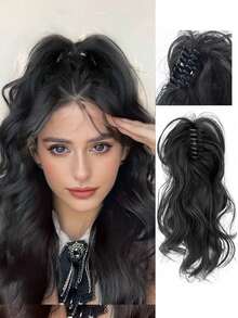 Claw Clip In Ponytail Extensions 12 Inch Synthetic Curly Wavy Fluffy Ponytail Hairpieces Hair Accessories For Women Girls Add Volume And Style To Your Hair - 彩色 - 查看 10