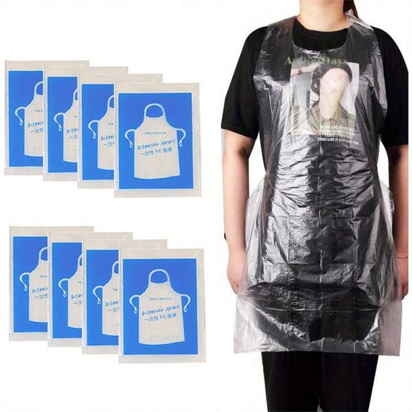 50/100pcs Trusted Transparent PET Aprons - Waterproof, Perfect For Cooking, Serving, BBQs & More - For Chefs, Home Cooks & Food Service Workers - Ideal For Kitchen & Outdoor Use - Great Gift For Housewarming & Holidays