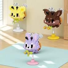 创意卡通动物积木玩具套装，微粒宠物拼装模型玩具家居装饰，包括熊猫、熊、狗、兔子，是感恩节、圣诞节、生日的理想礼物 - 彩色 - 查看 7