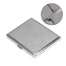 1PC Metal Cigarette Case For Regular, King Size, 100's, Can Hold 20 Cigarettes Cigar Boxes Pocket Cigarettes Holder Storage Container For Men Women ,Smoking Accessories, Cigarette Storage