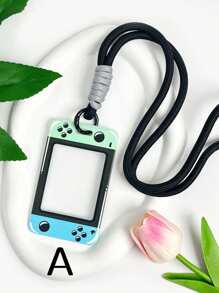 1pc Plastic ID Card Holder With Lanyard, High Quality Embossed Printing, Suitable For Transit Card, Photo Card, Game Card, ID Card Protection, School Supplies,Back To School