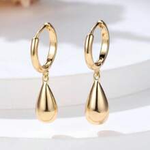 1 Paar minimalistischer geometrischer Wassertropfen Anhänger Ohrringe, modischer Schmuck Geschenk für sie, Party & Date