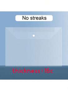 10 pezzi Cartelle in formato A4 classiche all'ingrosso, buste trasparenti in PP per documenti, impermeabili, trasparenti, per la scuola, forniture scolastiche