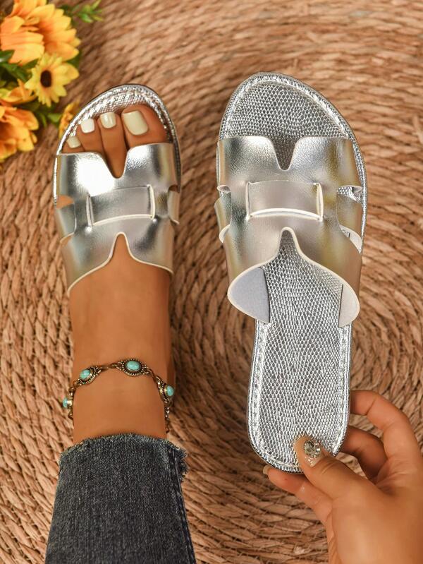 Sandalias planas de estilo bohemio y tropical, zapatos de playa para mujer, nueva colección verano 2025