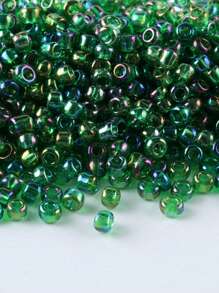 GO2CJBEADS 10 جرام جودة جيدة من حبيبات الزجاج الشفافة بقياس 2 ملم بألوان نمط لتصنيع المجوهرات