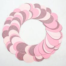 玫瑰金粉色派对装饰 - 纸心彩带花环横幅生日装饰女士新娘送礼会装饰送礼会装饰婚礼闺蜜情人节装饰单身派对订婚周年纪念悬挂装饰 - PInk Rose-Gold - 查看 4