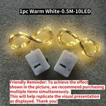 1/5 pezzi Luci a fata a LED, batteria a bottone (batterie incluse), luci a filo di rame in piccola scatola bianca, luci a filo di rame, lampade, luci LED, luce notturna, illuminazione, luce per libri, luci LED per camera, illuminazione decorativa per feste, camera da letto, giardino, feste, matrimoni, decorazione per stanza, decorazione per matrimoni, decorazione natalizia, luci da favola, alberi da giardino, Natale, decorazione per feste di matrimonio a filo di rame, decorazione di Ognissanti, decorazione natalizia