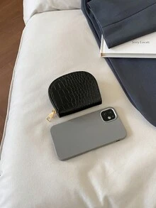 3 Pieces Set Short Wallet & Card Holder Classic Women Wallet Large Capacity Zipper Wallet Casual Alligator Quilted Wallet Gift For Mother's Day For Women Wallet Mini Wallet Purse Wallet Small Wallet Cute Wallet - Black - View 8