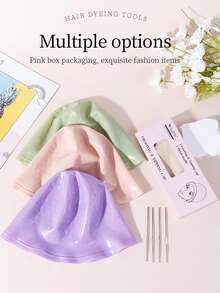 1 Pc Hair Coloring Highlighting Cap Reusable Silicone Highlight Cap Pull Through Caps For Hair Coloring Frosting Cap With Hook Hair Dye Cap With Holes Hair Salon Tools Hairdressing Highlighting Kit Professional Reusable Hair Coloring Highlighting Cap & Hook Hair Salon