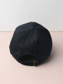 1 Stück schwarze minimalistische Baseballkappe, unisex weiche Oberteile UV-Schutz Sonnenhut, Frühling/Sommer