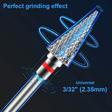 2 件套美甲钻头，适用于水晶指甲，3/32 英寸柄美甲钻头，专业电动美甲钻头，适用于家庭沙龙/细+中指甲钻头，美甲用品，美甲工具，美甲工具，返校，指甲，按压指甲用美甲工具