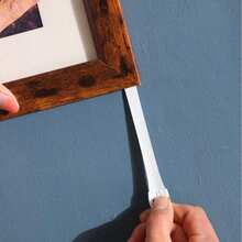 12 Pairs (24 Pcs) Picture Hanging Kit, Heavy Duty Adhesive Hanger, Strong Double-Sided Hook & Loop Tape, No Nails Sticky Wall Strips, Removable Damage-Free - White - View 2