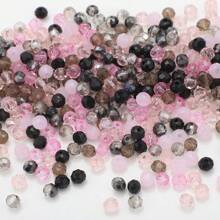 200 piezas de cuentas redondas de vidrio verde de 4mm para hacer joyas y manualidades DIY
