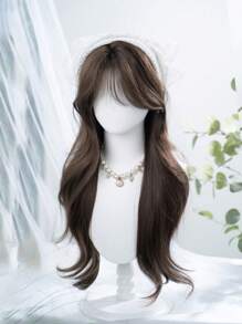 alicegarden 1 Synthetic Heat-Resistant Long Rolled Wig, Brown Wig With A Length Of 30 Feet, A Natural And Realistic Wig. (Excluding Accessories) - Brown - View 3